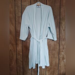 Fundamentals Women's Robe 3/4 Sleeve Sea Foam Green ~ Large